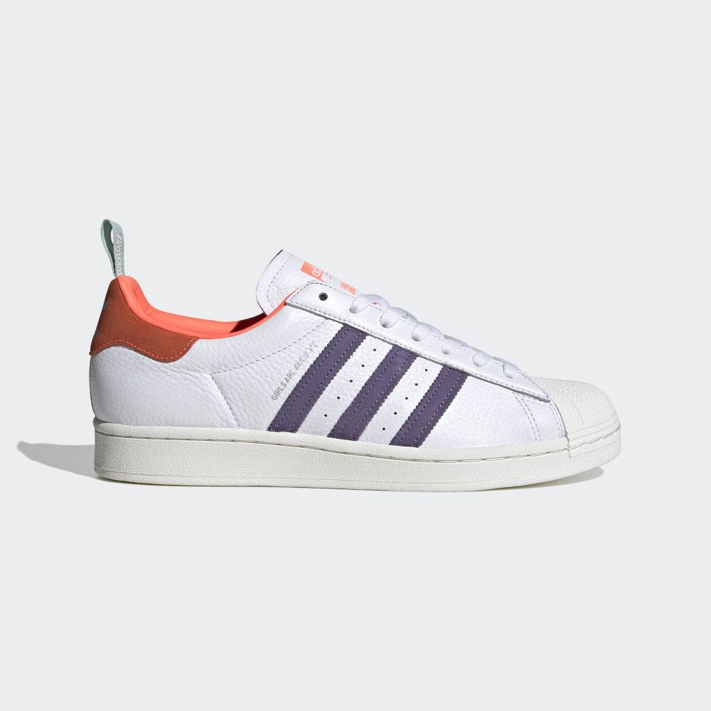 Adidas Men's Superstar Girls Are Awesome Originals Shoes White/Pink/Coral Ireland FW8087